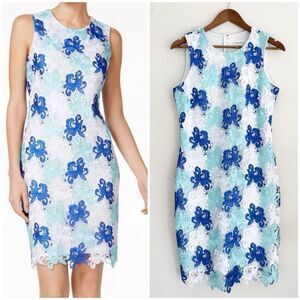 Calvin Klein Floral Lace Sheath Dress Size 8